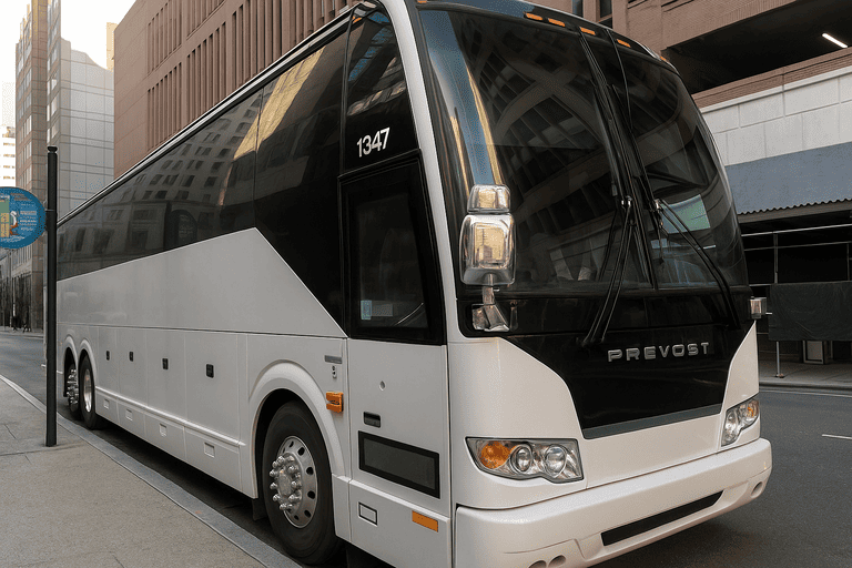 a Charter Bus Rental Little Rock coach bus