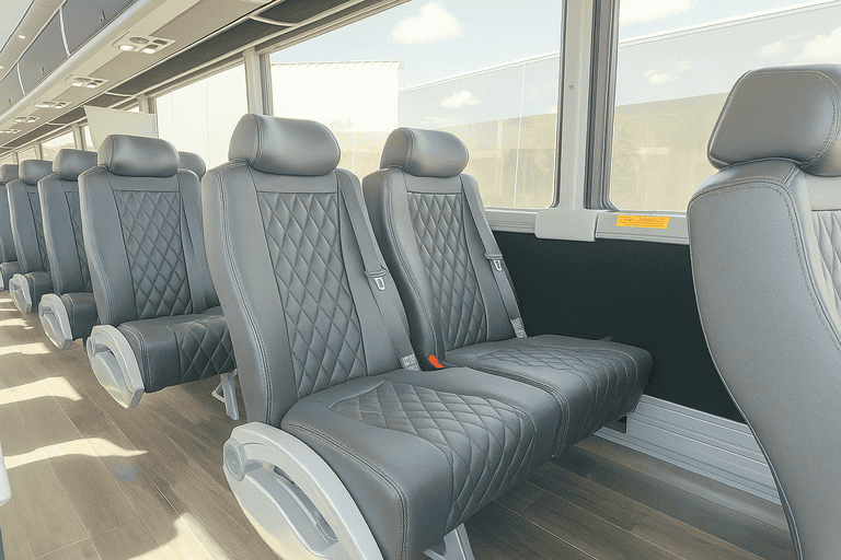 interior of Charter Bus Rental Little Rock charter bus
