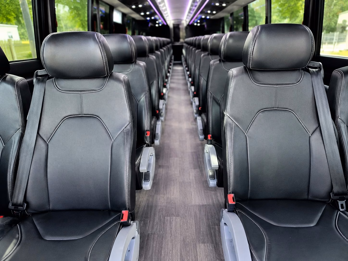 little rock charter bus interior